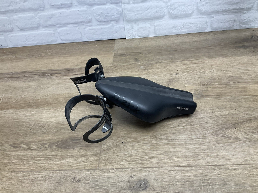 Fizik Tritone Carbon Rails TT/ Triathlon Saddle With Dual Bottle Cages 