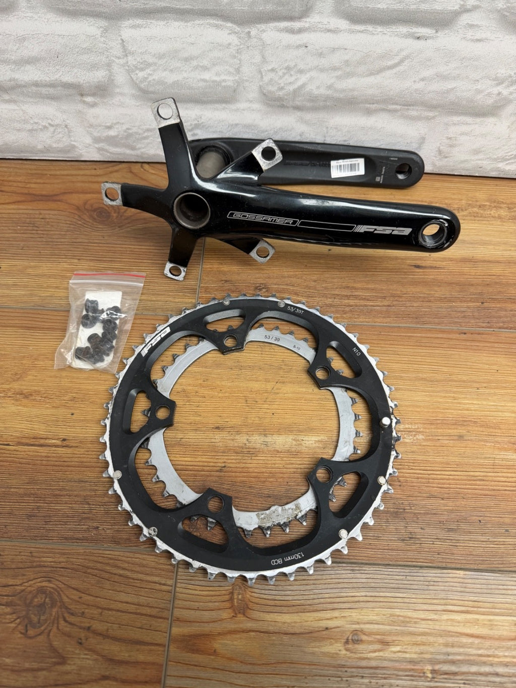 FSA Gossamer Crankset 53/39T 10 Speed 130BCD 172.5mm Cranks