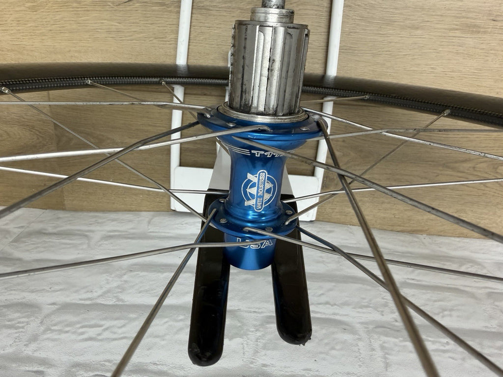 Zipp 404 Firecrest Clincher Rim Brake Rear Wheel With White Industries Hub