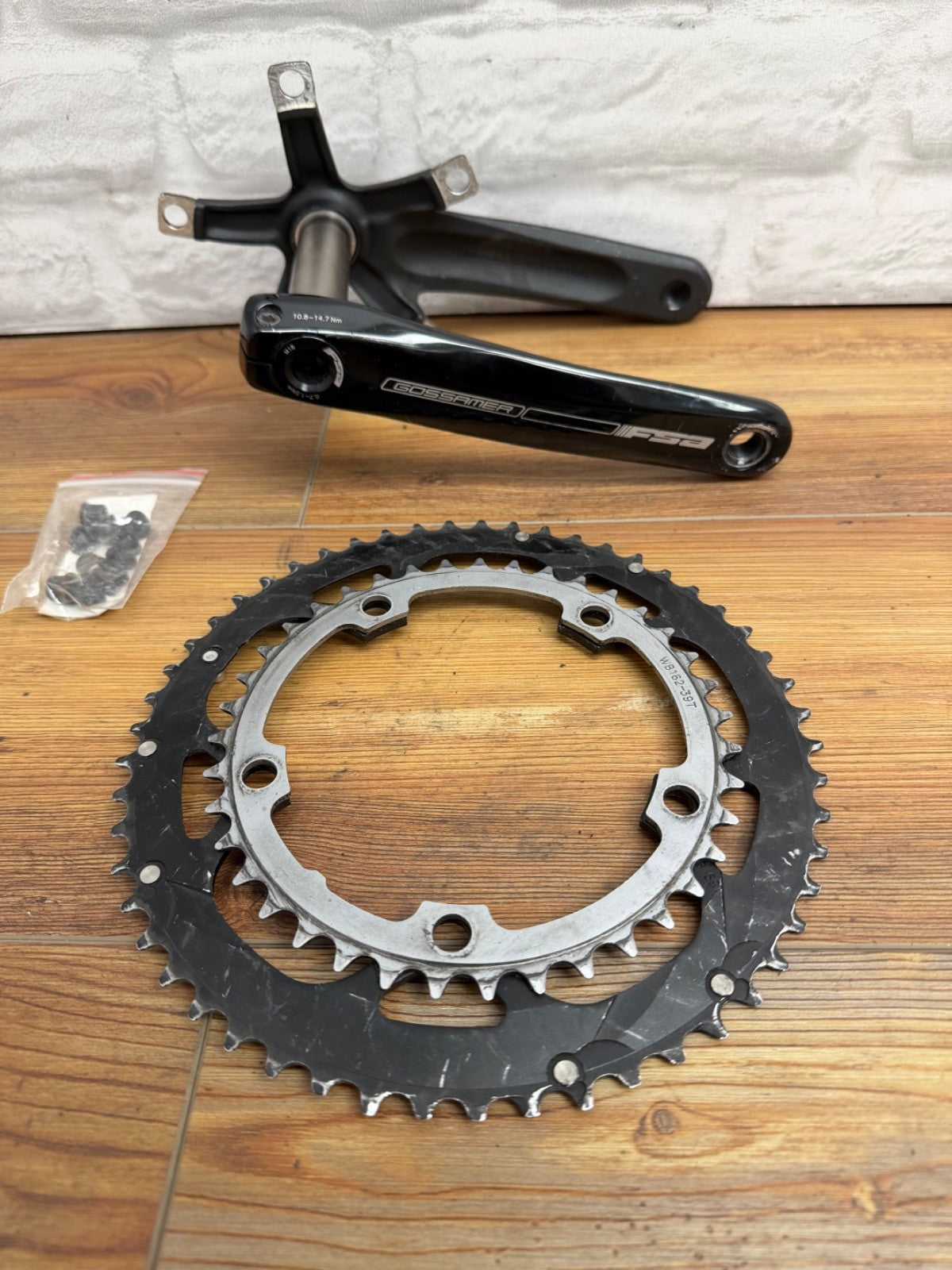 FSA Gossamer Crankset 53/39T 10 Speed 130BCD 172.5mm Cranks