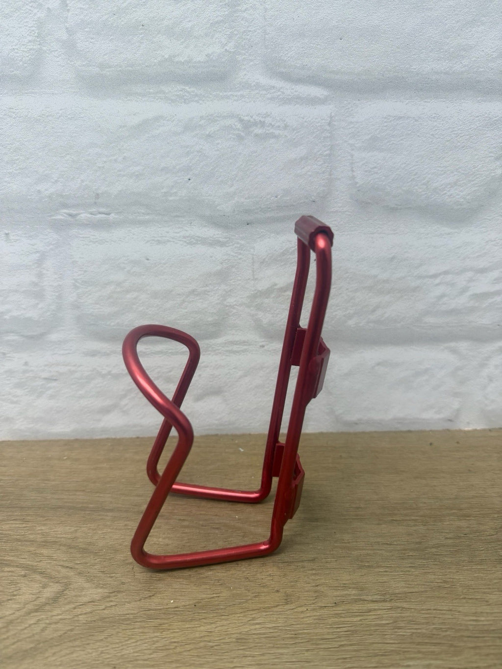 standard red anodized aluminum bicycle water bottle cage