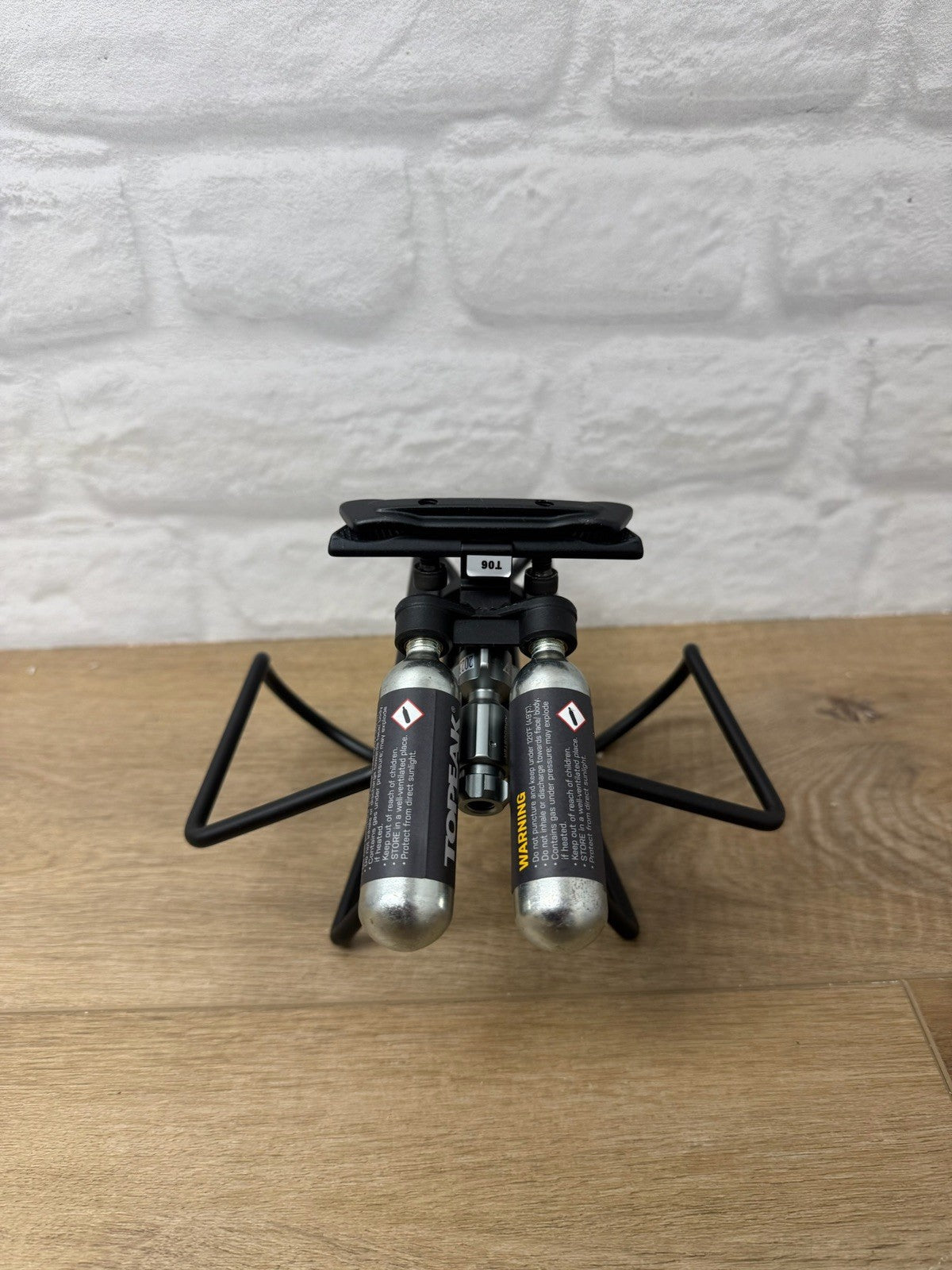 Topeak Tri-backup Air Station Set Up With Dual Water Bottle Cages