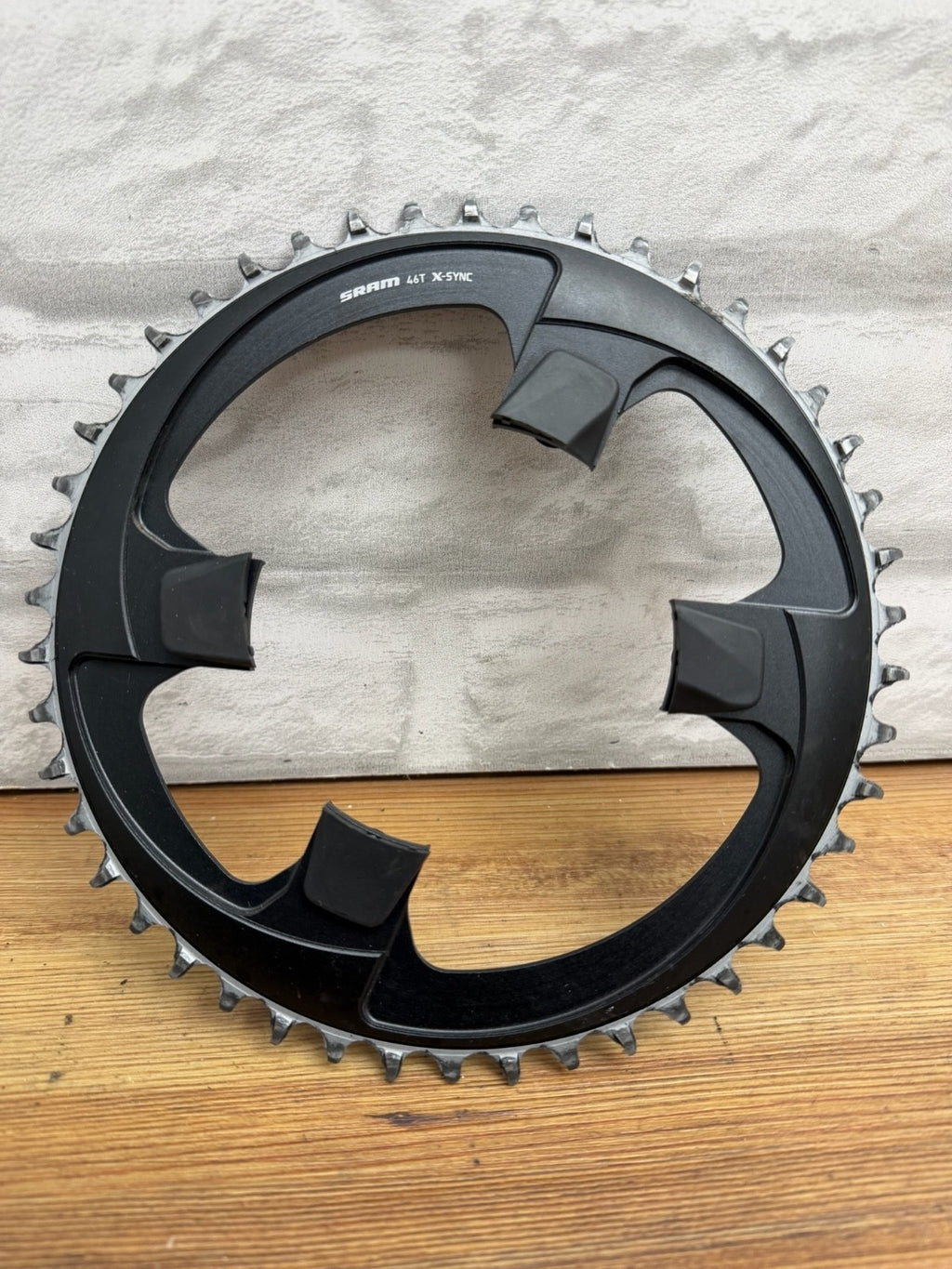 SRAM X-Sync Road Chainring 46t 107 BCD 4-Bolt 1x12-Speed Aluminum Blast Black