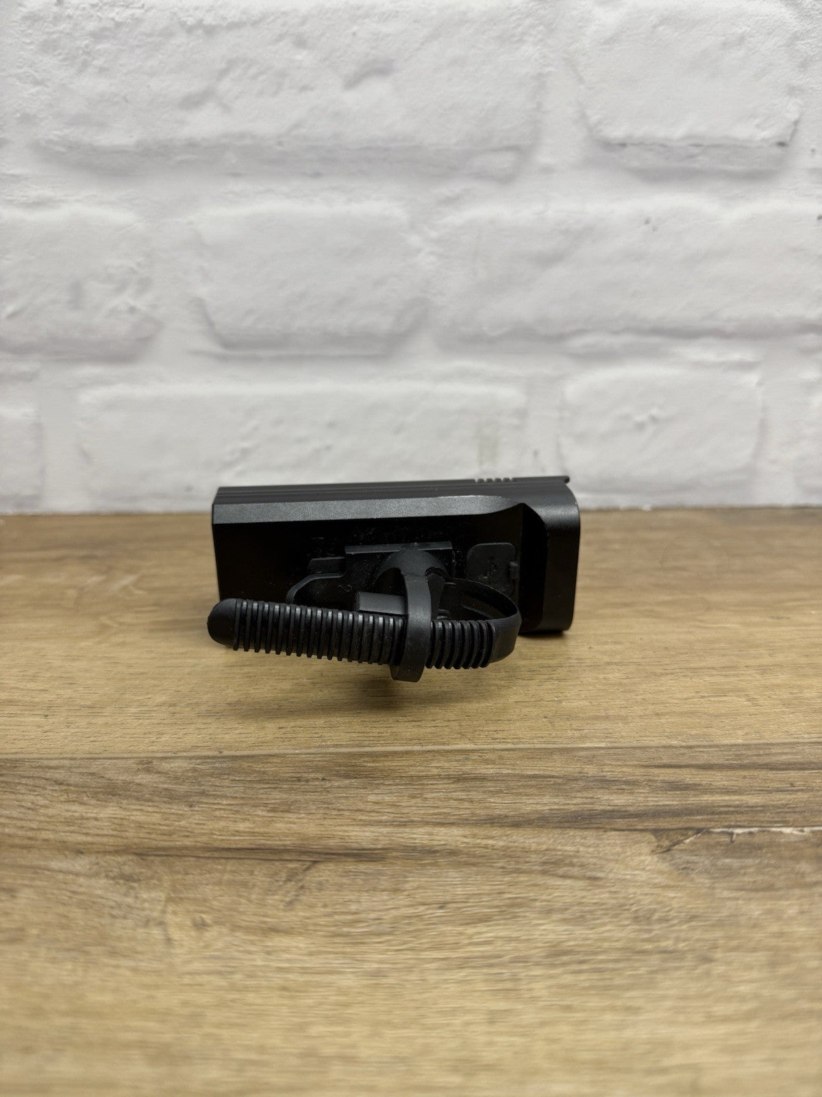 black rechargable LED bicycle headlight with strap