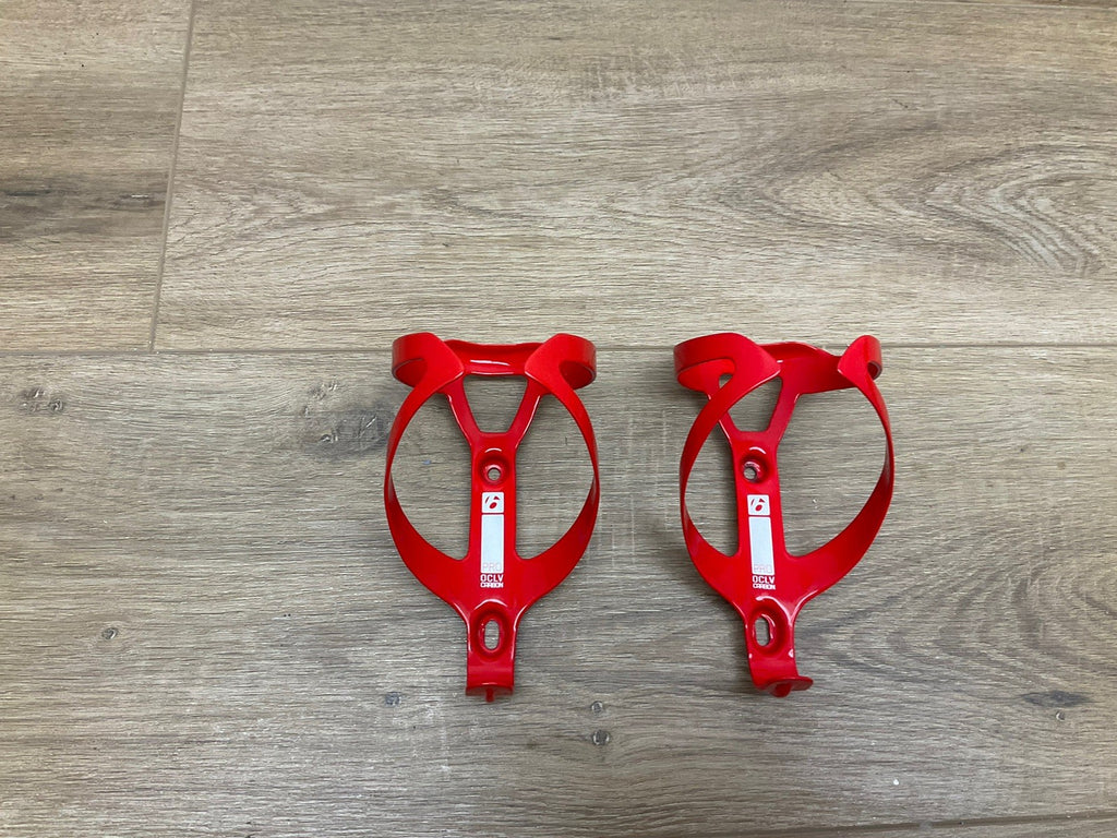 Bontrager Pro Oclv Carbon Fiber Water Bottle Cages Pair Glossy Red