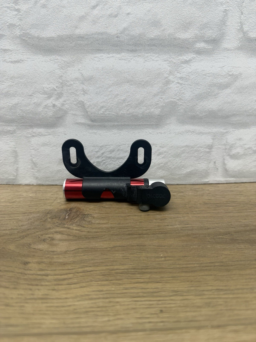 Airbone Mini Bike Pump Red Aluminum Ultra Compact 100 PSI With Frame Bracket