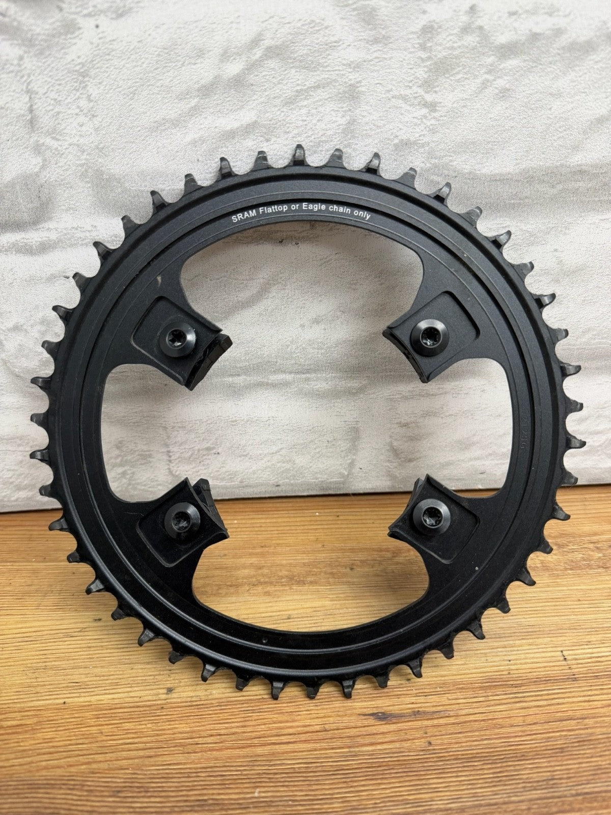 SRAM X-Sync Road Chainring 46t 107 BCD 4-Bolt 1x12-Speed Aluminum Blast Black