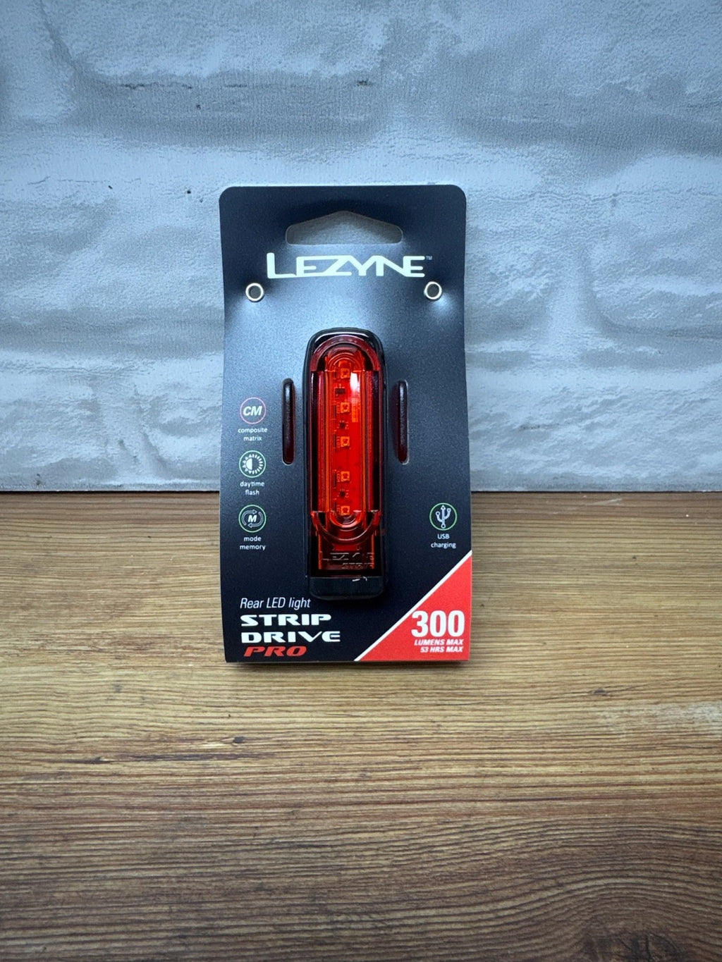 Lezyne Strip Drive 300+ Taillight, Black