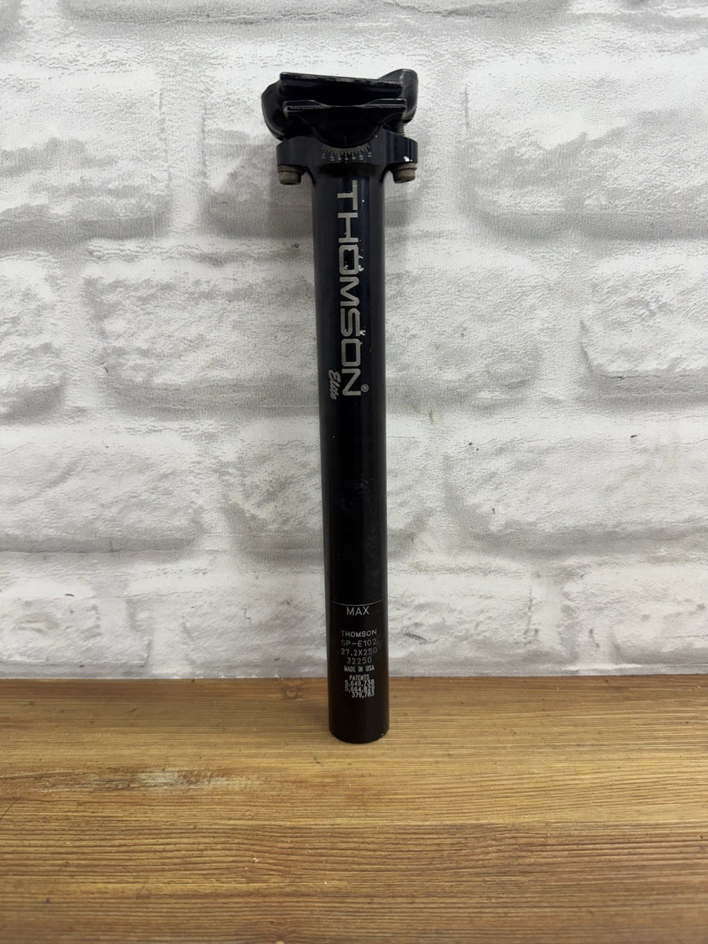 Thomson Elite Bike Bicycle Seatpost 27.2 x 250mm Zero Offset - Black