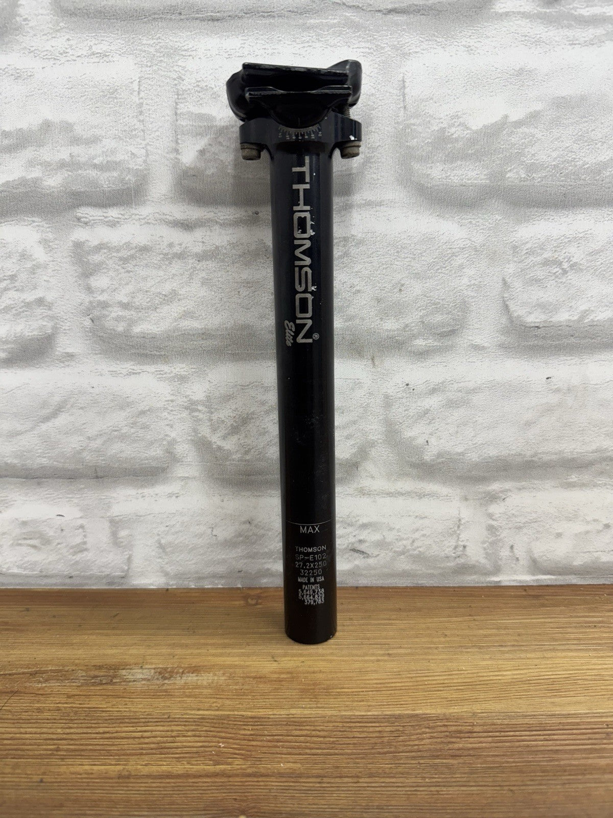 Thomson Elite Bike Bicycle Seatpost 27.2 x 250mm Zero Offset - Black