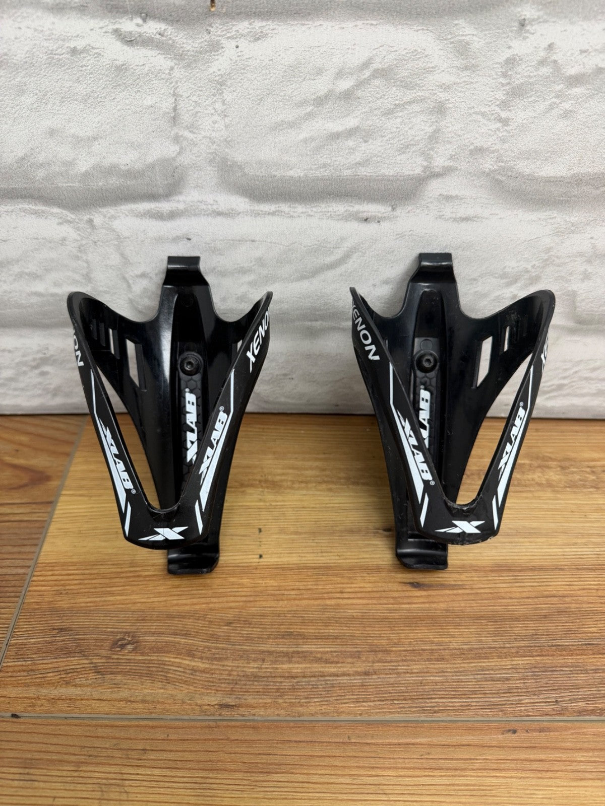 (2) XLab Mini Saddle Rail Attachment Mount & Xenon Water Bottle Cage Pair Aero