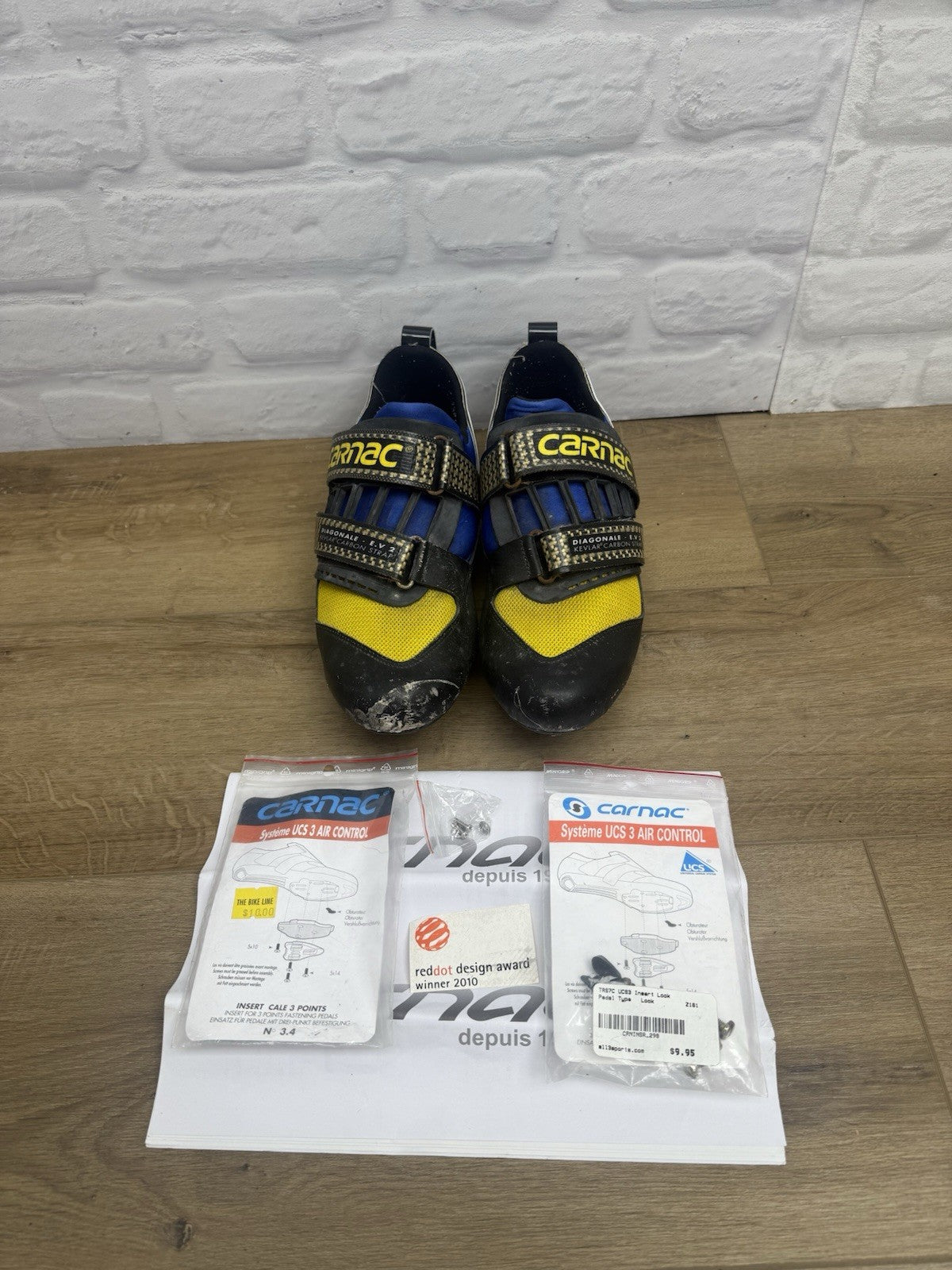 vintage Carnac Ligne Pro road cycling shoes