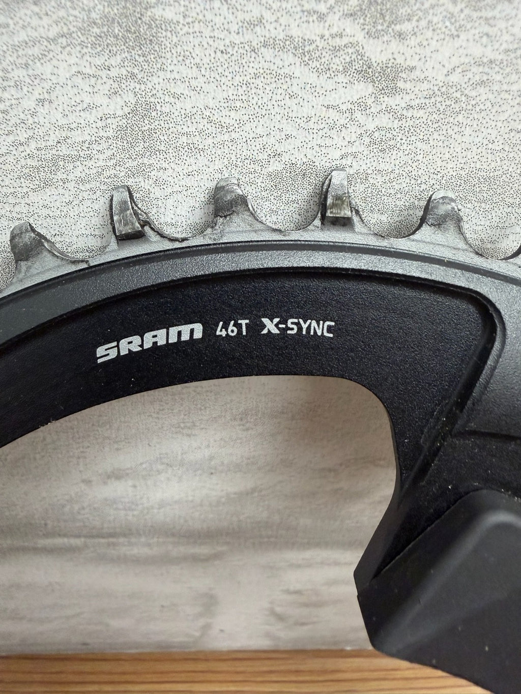 SRAM X-Sync Road Chainring 46t 107 BCD 4-Bolt 1x12-Speed Aluminum Blast Black