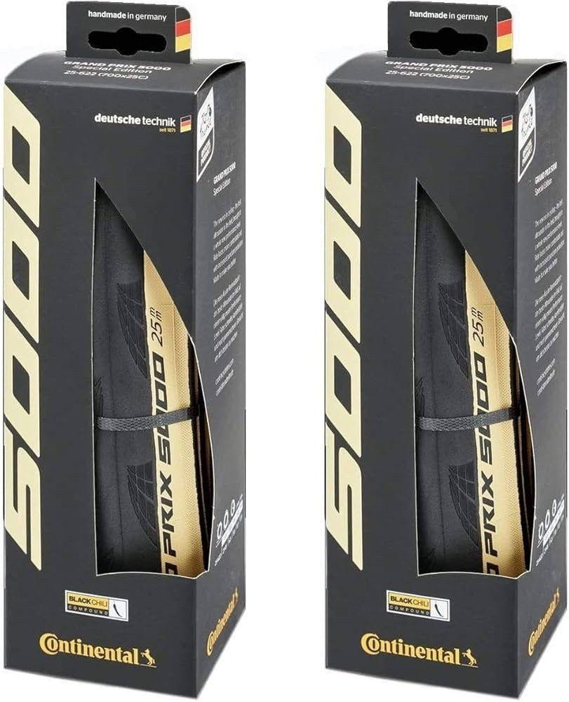 Continental Grand Prix 5000 700x25 Clincher, Pair, Black/Cream