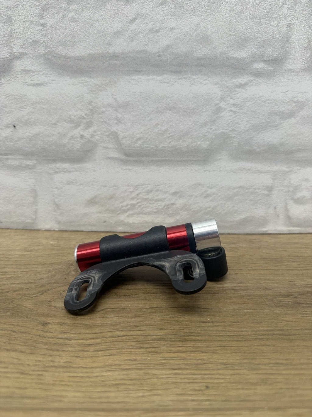 Airbone Mini Bike Pump Red Aluminum Ultra Compact 100 PSI With Frame Bracket