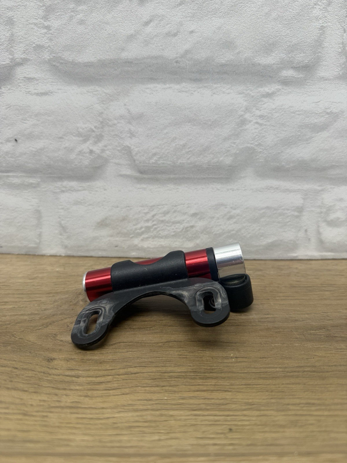 Airbone Mini Bike Pump Red Aluminum Ultra Compact 100 PSI With Frame Bracket